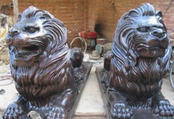 鹤壁汇丰狮子铜雕塑是由中领雕塑制作的一款狮子…