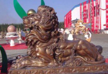 鹤壁汇丰西洋狮子铜雕，精美华贵