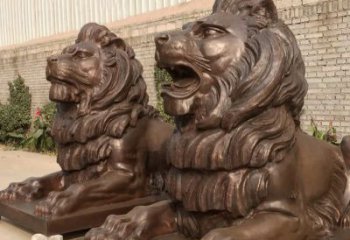 鹤壁汇丰铜雕狮子，威武雄壮