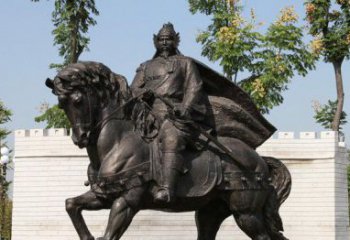 鹤壁将军骑马古代人物铜雕