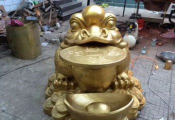 鹤壁铜质金蟾招财动物雕塑