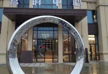 鹤壁镜面圆环不锈钢雕塑