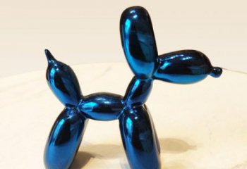 鹤壁蓝色气球狗雕塑摆件，可定制大小