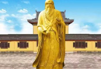 鹤壁中领雕塑老子骑牛石雕