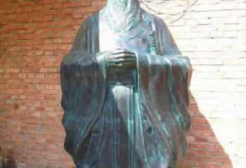 鹤壁老子校园历史名人铜雕，给您的经典力量