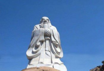 鹤壁经典的老子雕像，手工制作的沉思之作