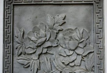 鹤壁牡丹青石浮雕雕塑-精美的永久装饰