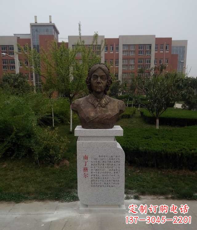 鹤壁南丁格尔校园名人铜雕:精致细致的雕塑艺术
