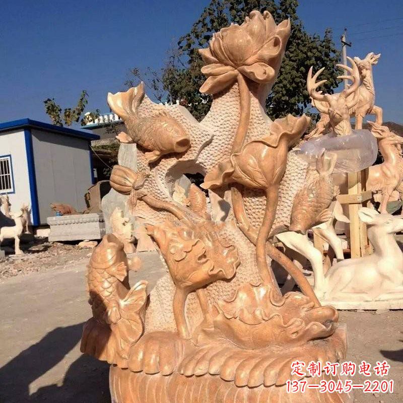 鹤壁精美而独特的莲花石雕展现家居美学