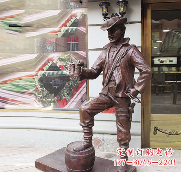 鹤壁别具特色的牛仔铜雕