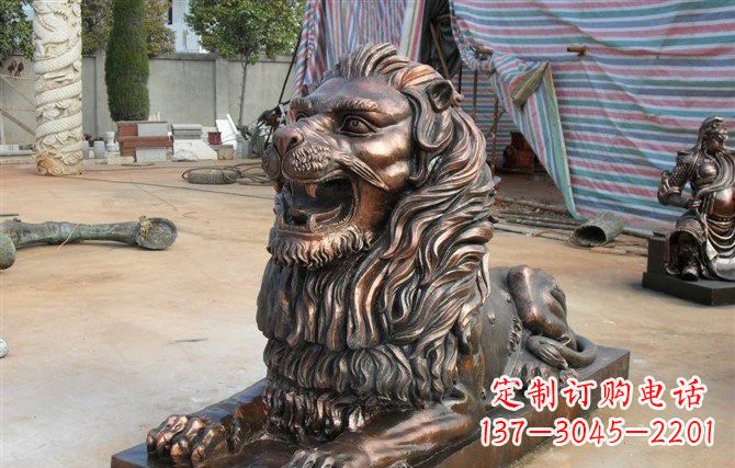 鹤壁汇丰狮子铜雕,体现高贵气质