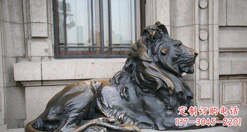 鹤壁心动不如行动,西洋狮子铜雕真实还原精美