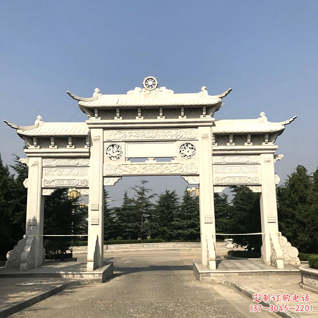 鹤壁精致牌坊柱座石雕服务,古色古香装点璀璨文化