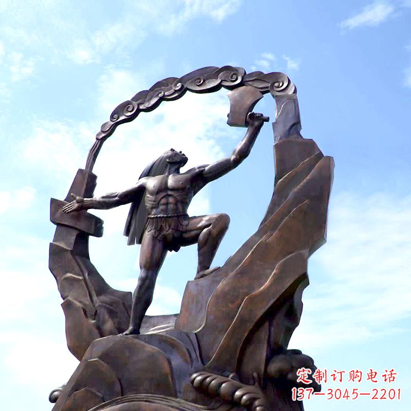 鹤壁传承神话,展现气势—盘古大型景观雕塑