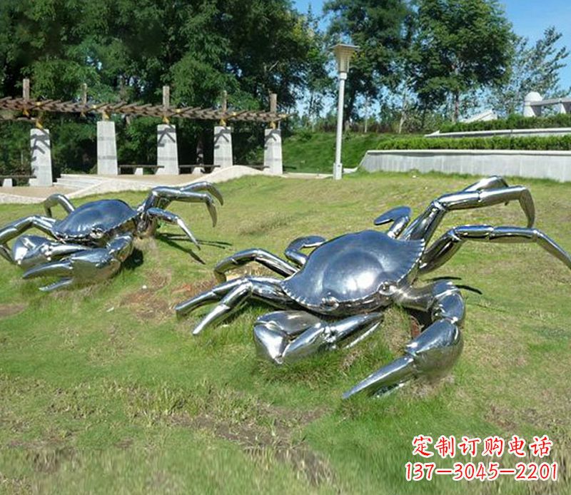 鹤壁精美不锈钢螃蟹雕塑