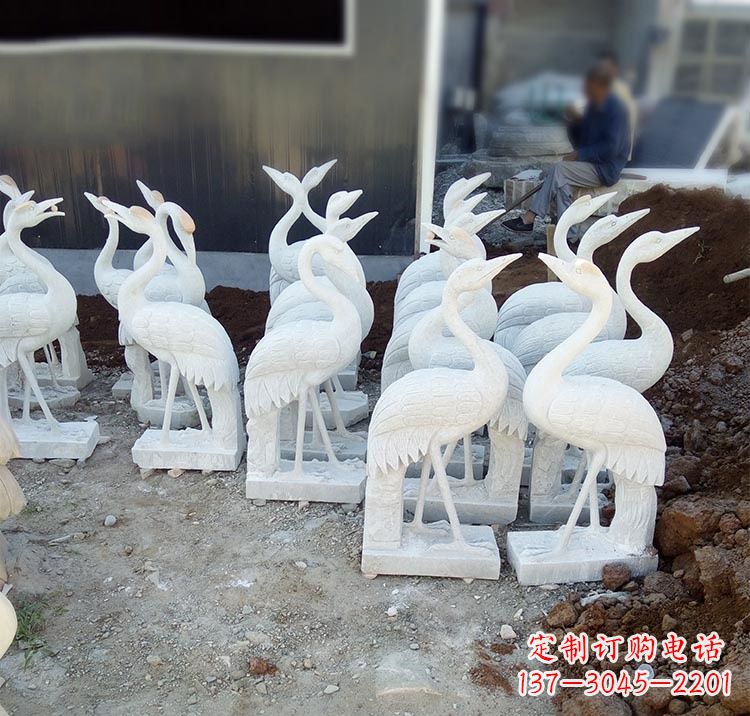鹤壁精美工艺,传统雕刻——仙鹤石塑