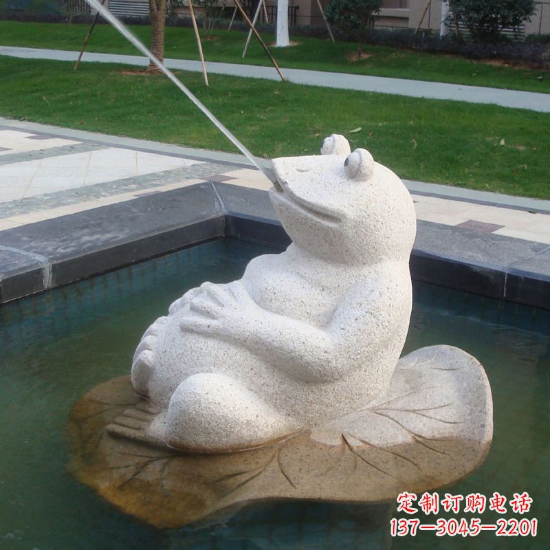 鹤壁无边界精致艺术——喷水青蛙石雕