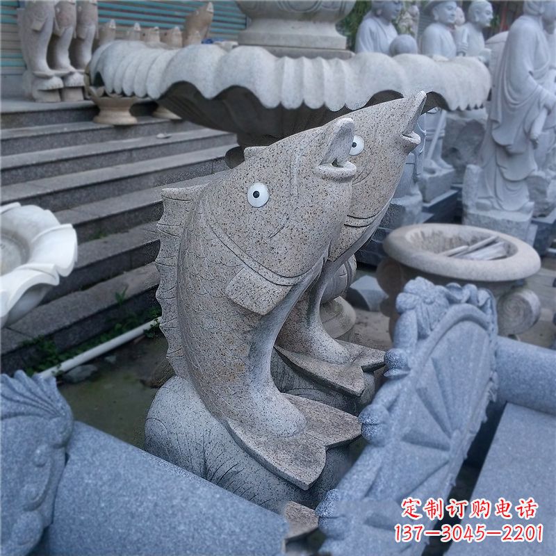 鹤壁喷水鱼雕塑-园林水景动物喷泉