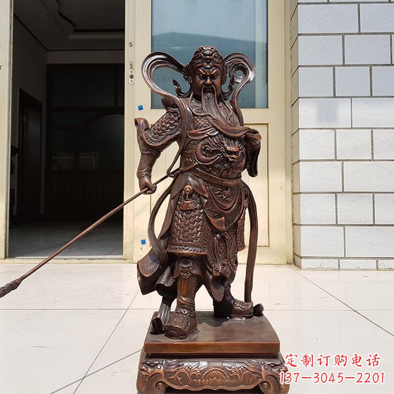 鹤壁唯美古典风格关公铜雕像