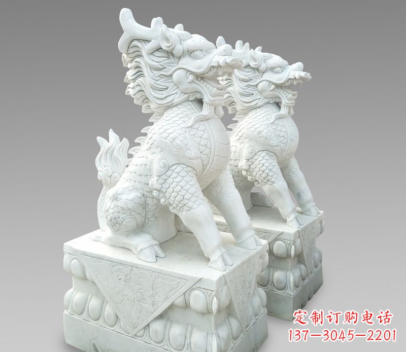 鹤壁释迦牟尼麒麟石雕,吸煞驱邪