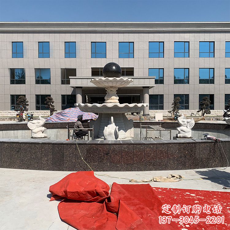 鹤壁中领雕塑:招财石雕喷泉雕塑