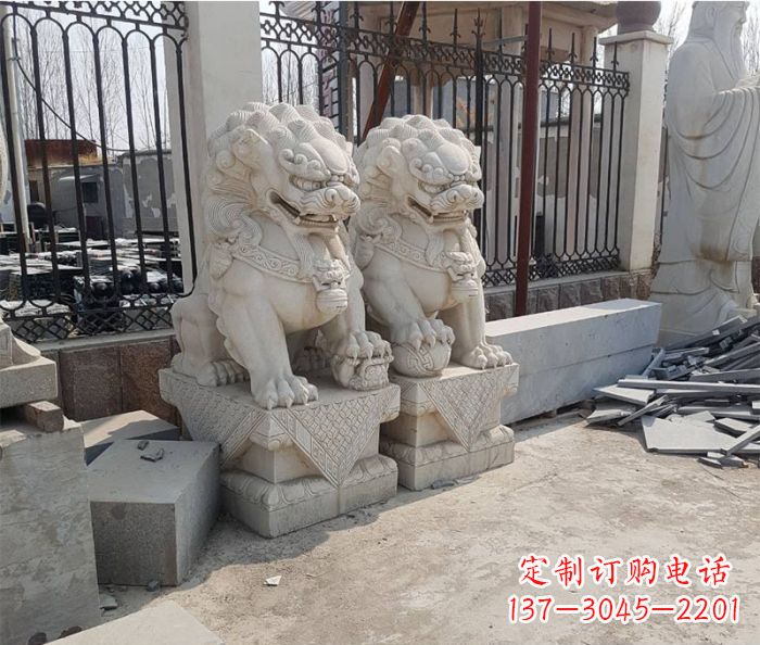 鹤壁大理石狮子雕塑,充满豪迈气派