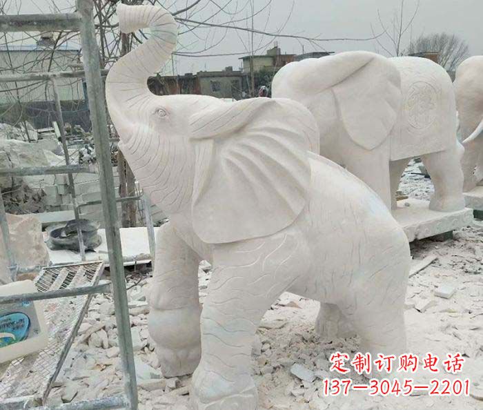 鹤壁企业景观招财大象雕塑