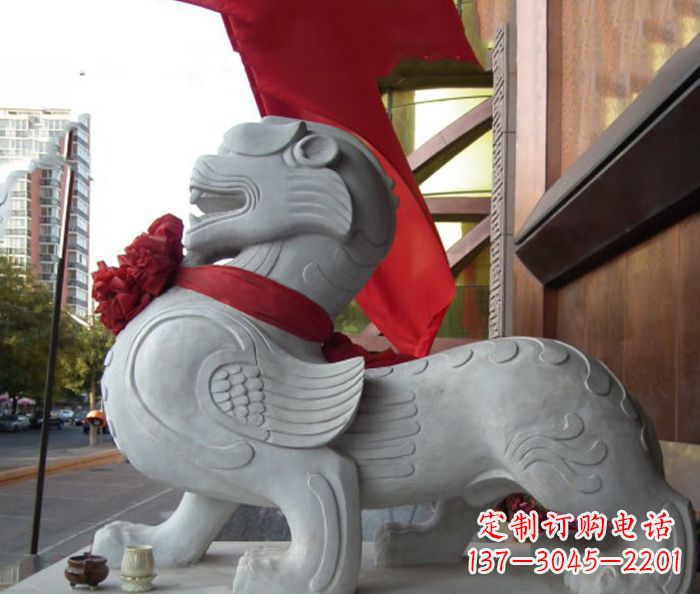 鹤壁中领雕塑的貔貅石雕,祈福安康守护您的家
