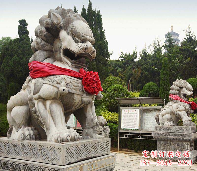 鹤壁艺术精美大理石狮子雕塑