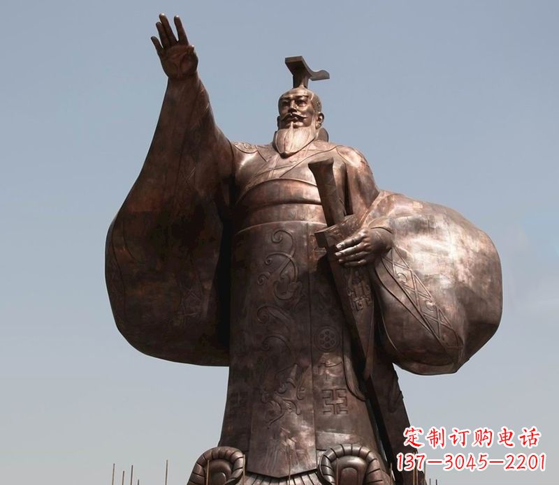 鹤壁秦始皇铜雕精美塑像,让历史回溯至您身边