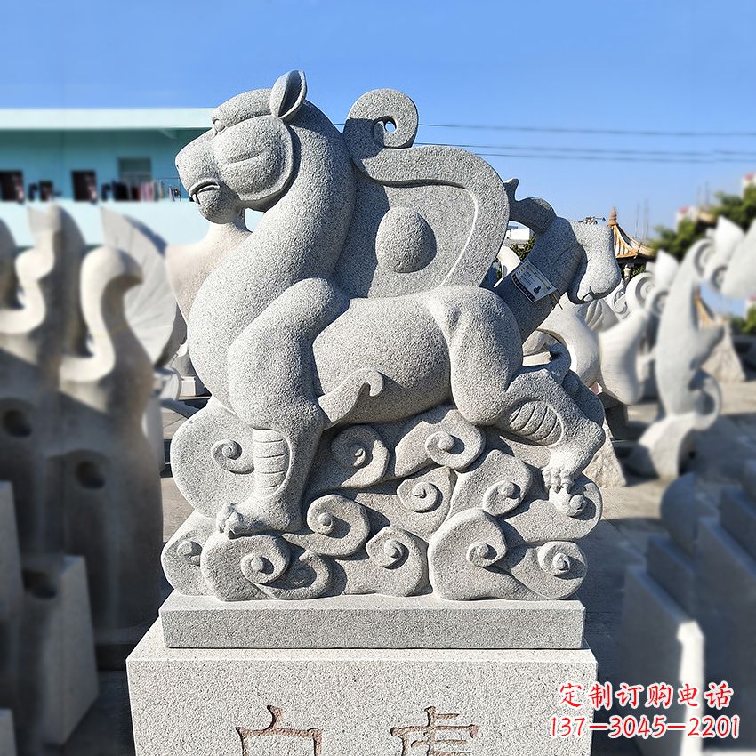 鹤壁精美动物雕塑——上古四神兽石雕之白虎