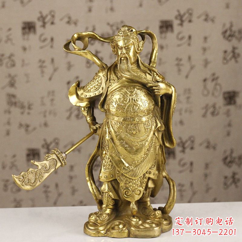 鹤壁中领雕塑|关羽铜像:令人惊叹的纯黄铜武财神