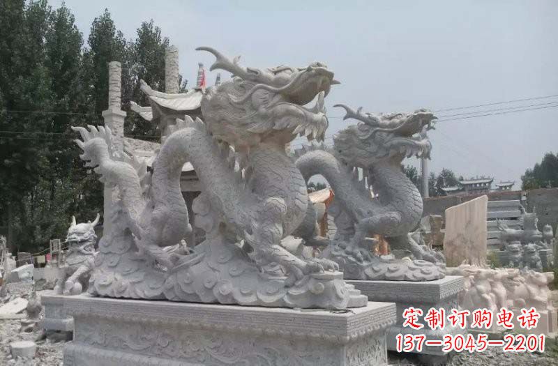 鹤壁青石仿古龙石雕:传统工艺精美雕塑