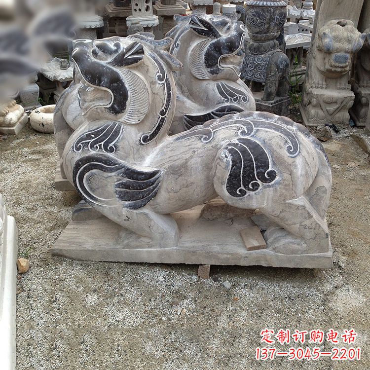 鹤壁手工精雕青石貔貅雕塑