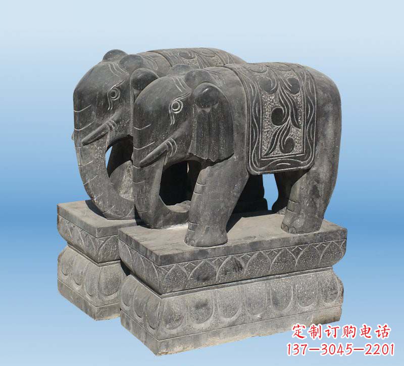 鹤壁仿古石雕大象，雕刻出精美之美