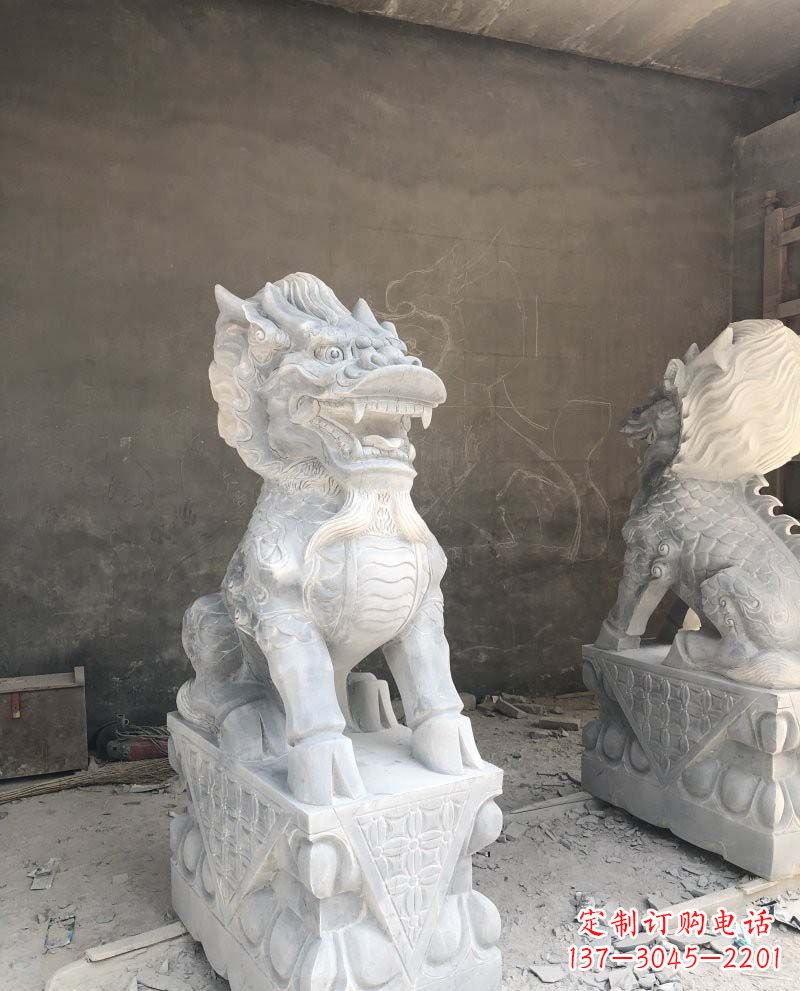 鹤壁精致雕刻,青石仿古麒麟雕塑