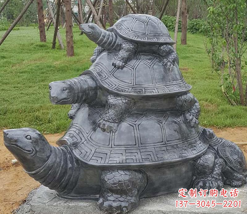 鹤壁精美耐看的海龟母子雕塑