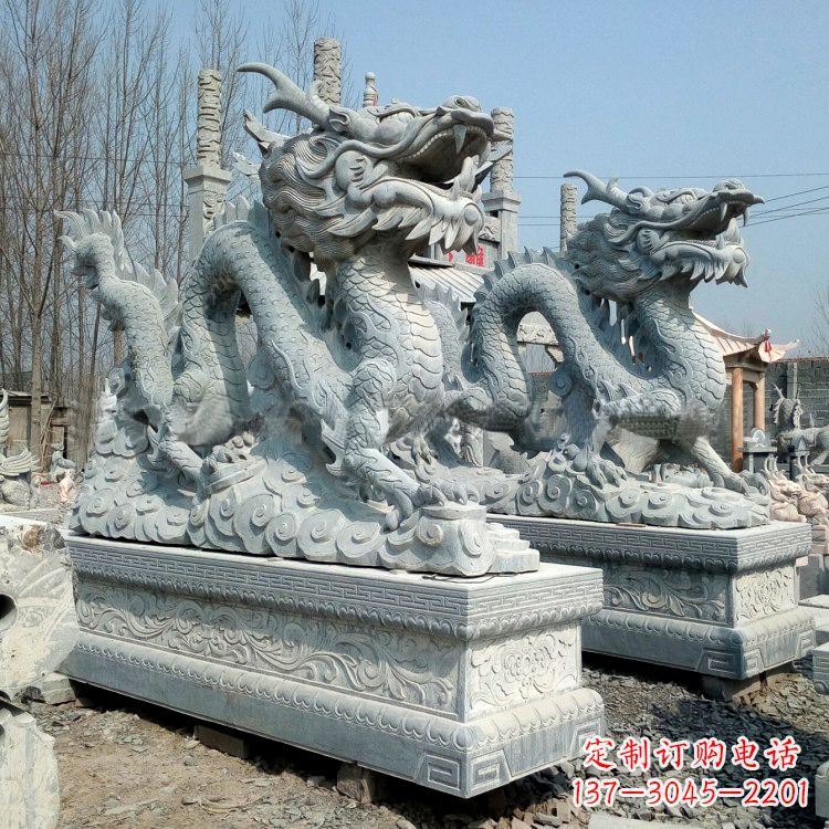 鹤壁传统工艺青石龙雕塑