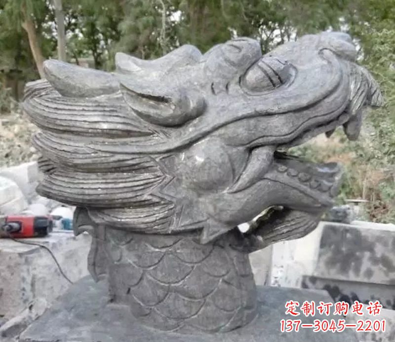 鹤壁青石龙头雕塑