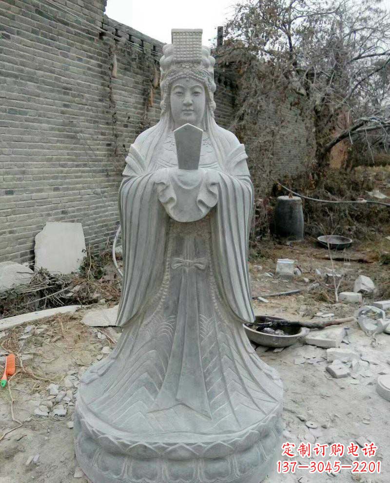 鹤壁青石妈祖神像雕塑,传承中华民族精神