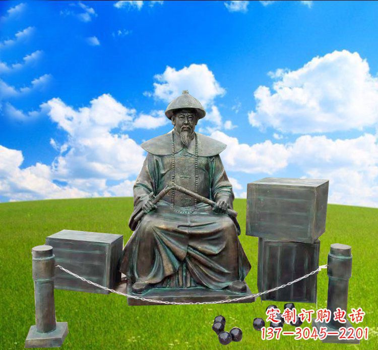 鹤壁青铜雕刻的传奇——林则徐铜雕