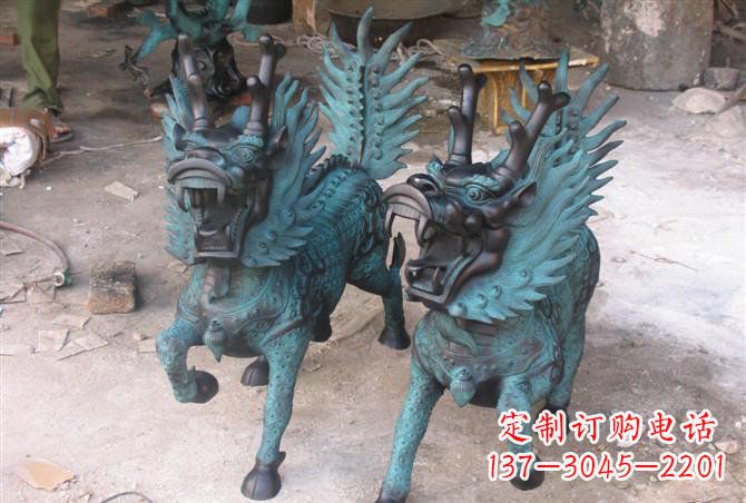 鹤壁青铜麒麟雕塑