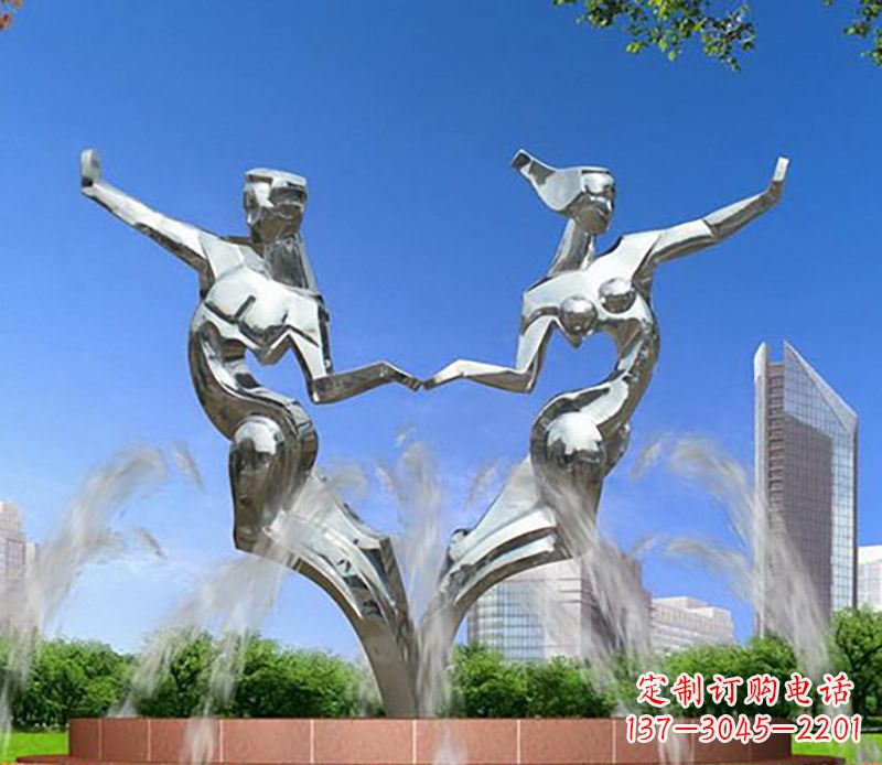 鹤壁情侣跳舞不锈钢抽象人物