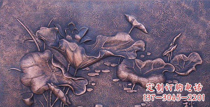 鹤壁中领雕塑-靓丽的荷花铜雕塑