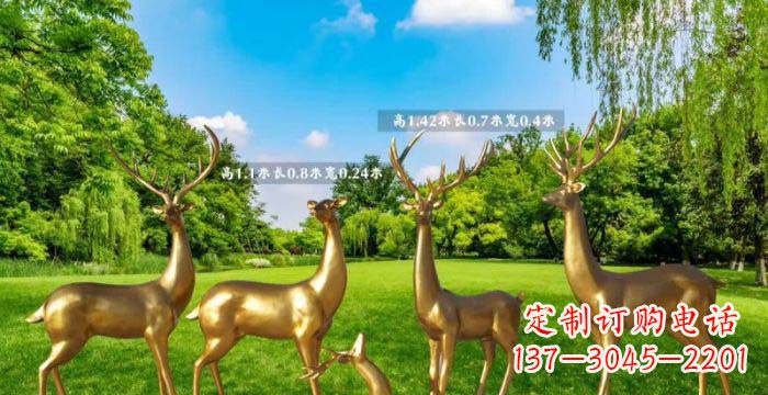 鹤壁美轮美奂的鹿雕塑,是铜雕工艺在古典雕塑艺…