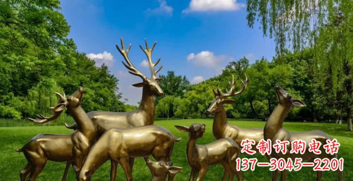 鹤壁群雄逐鹿,高贵精美的鹿雕塑