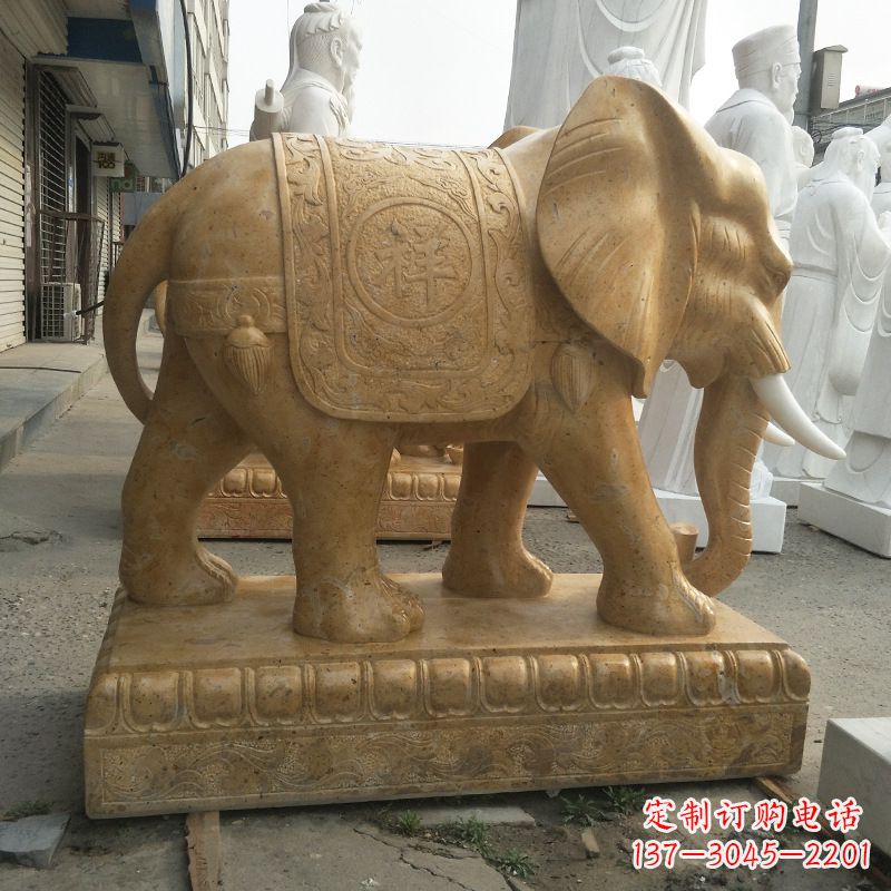 鹤壁中领雕塑定制精美大象雕塑