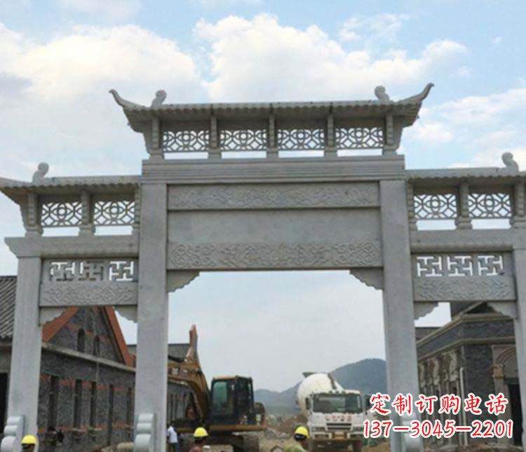 鹤壁牌坊大理石石雕:显露美丽的古典风情