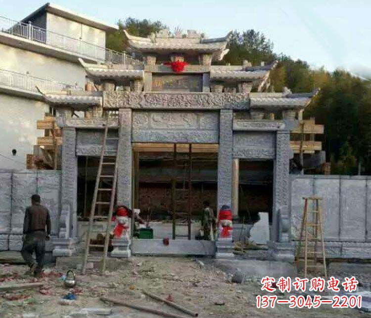 鹤壁三门仿古石雕牌坊打造质感升级的精致建筑