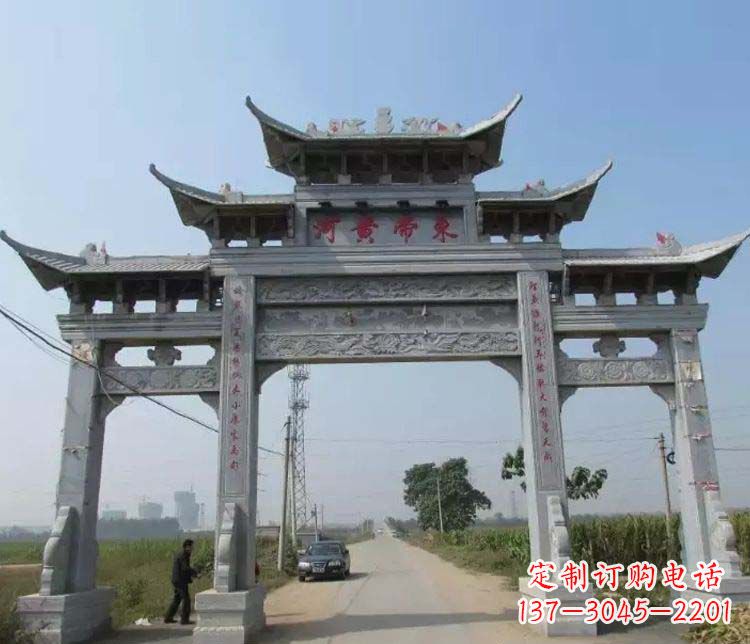 鹤壁精品牌坊石雕,令您赞叹不已